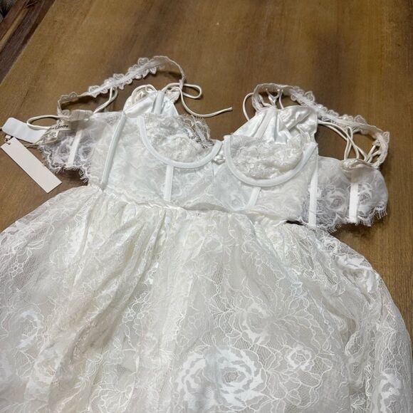 For Love And Lemons White Lace Wedding Dress - Picture 11 of 15